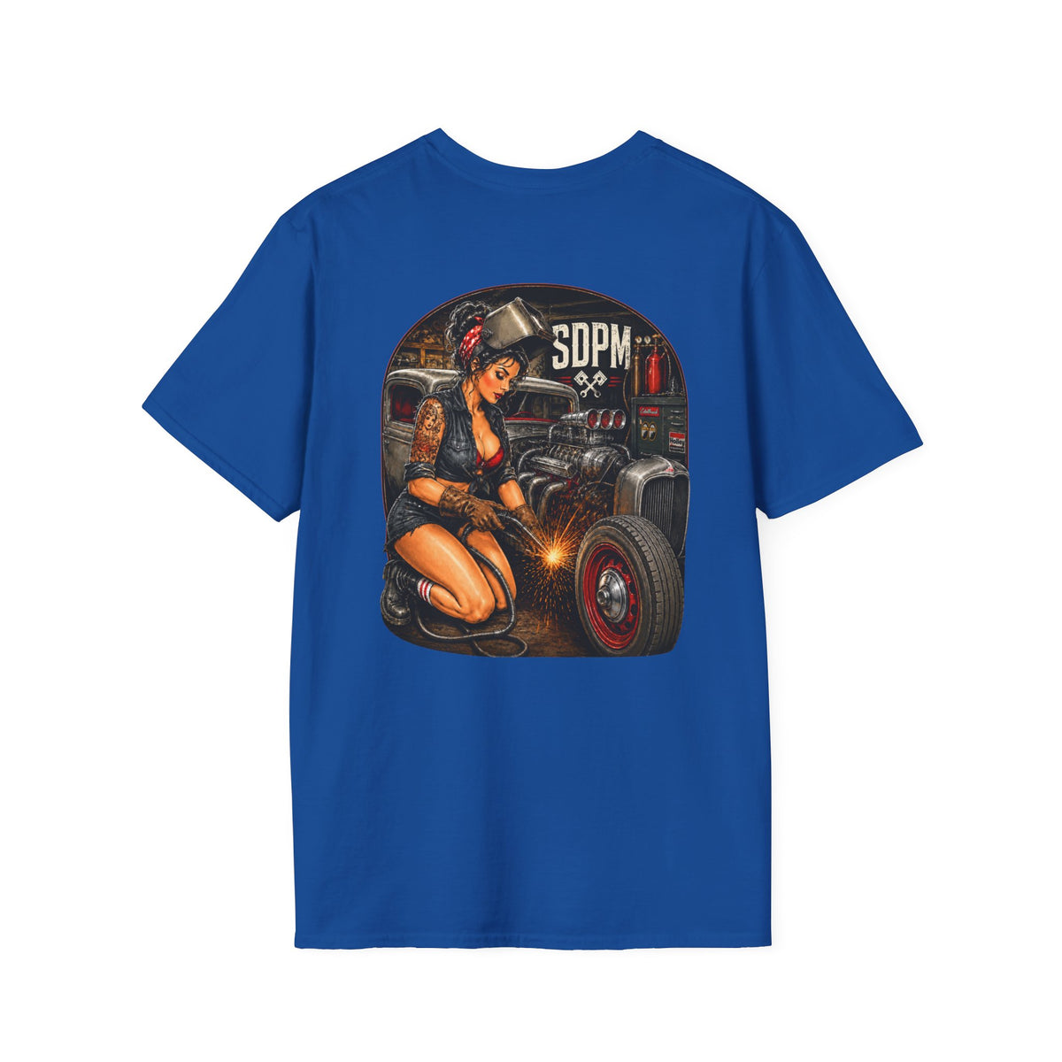 Pinup Welder Hot Rod T-Shirt