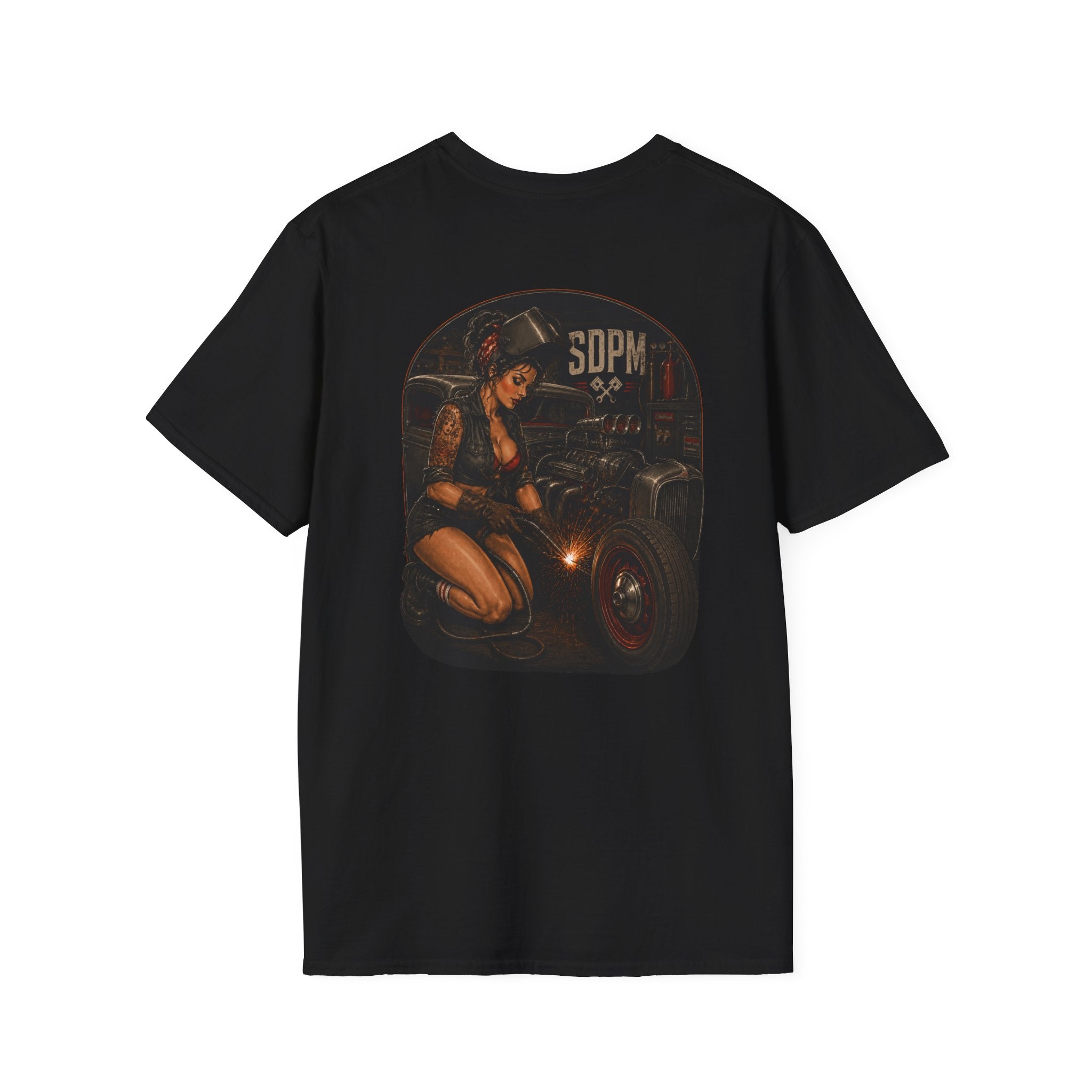 Pinup Welder Hot Rod T-Shirt