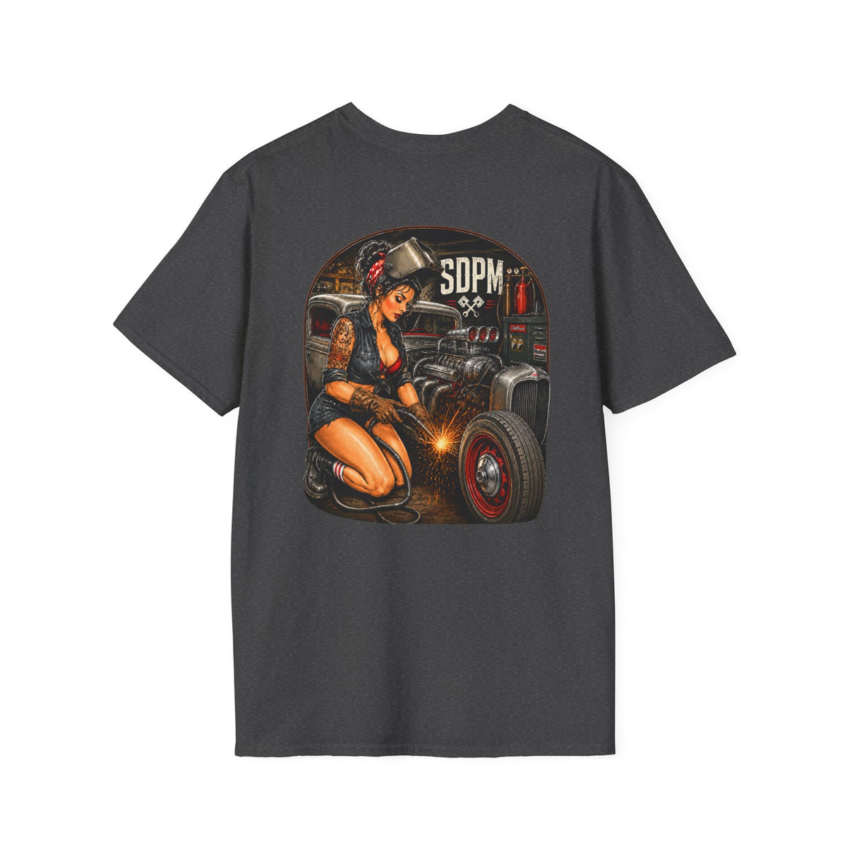 Pinup Welder Hot Rod T-Shirt