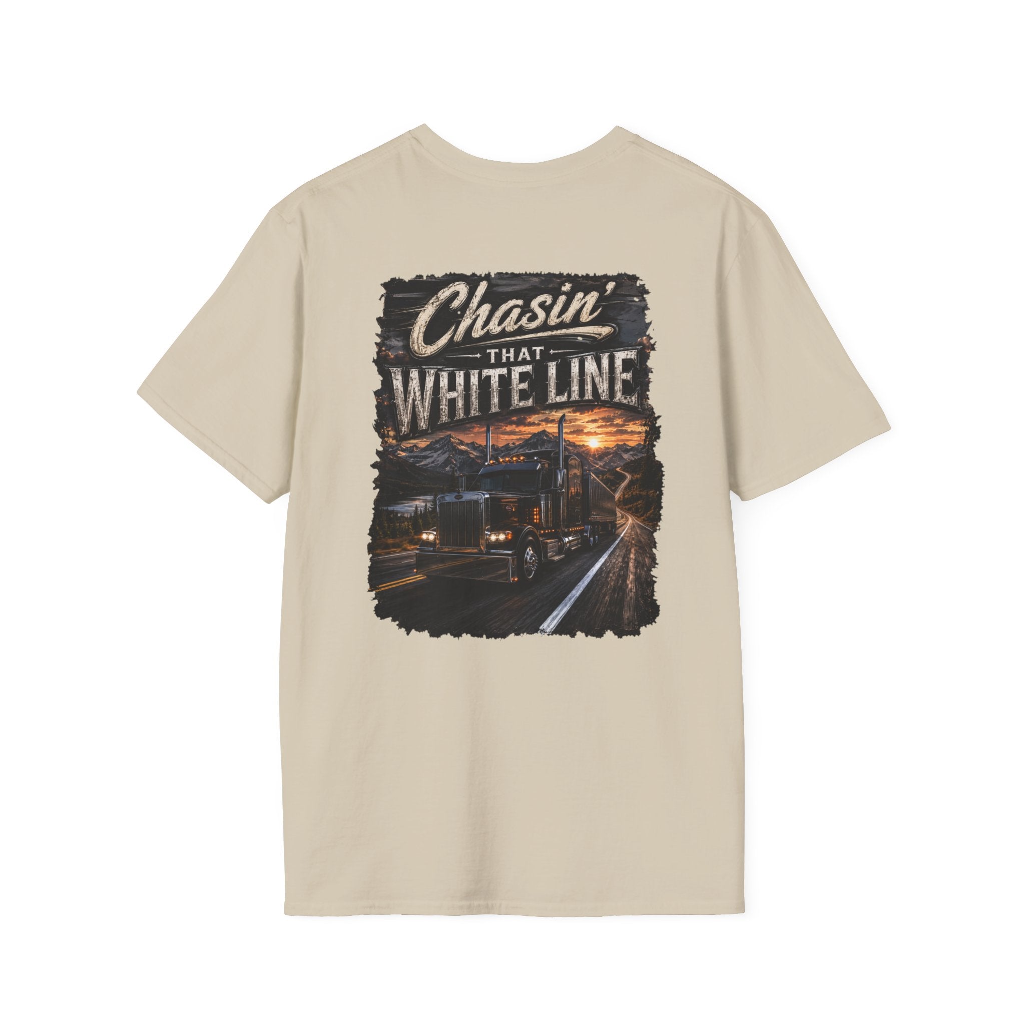 Chasing That White Line Trucking T-Shirt