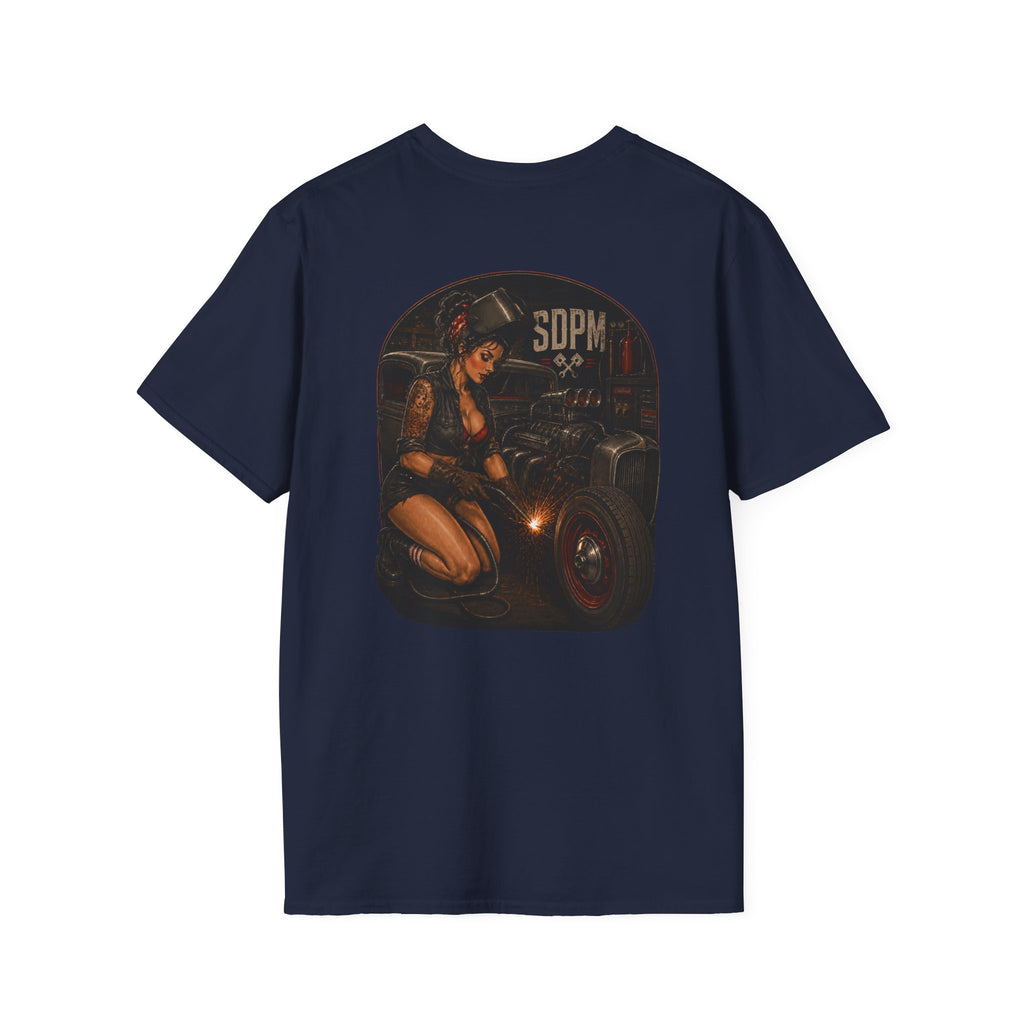 Pinup Welder Hot Rod T-Shirt