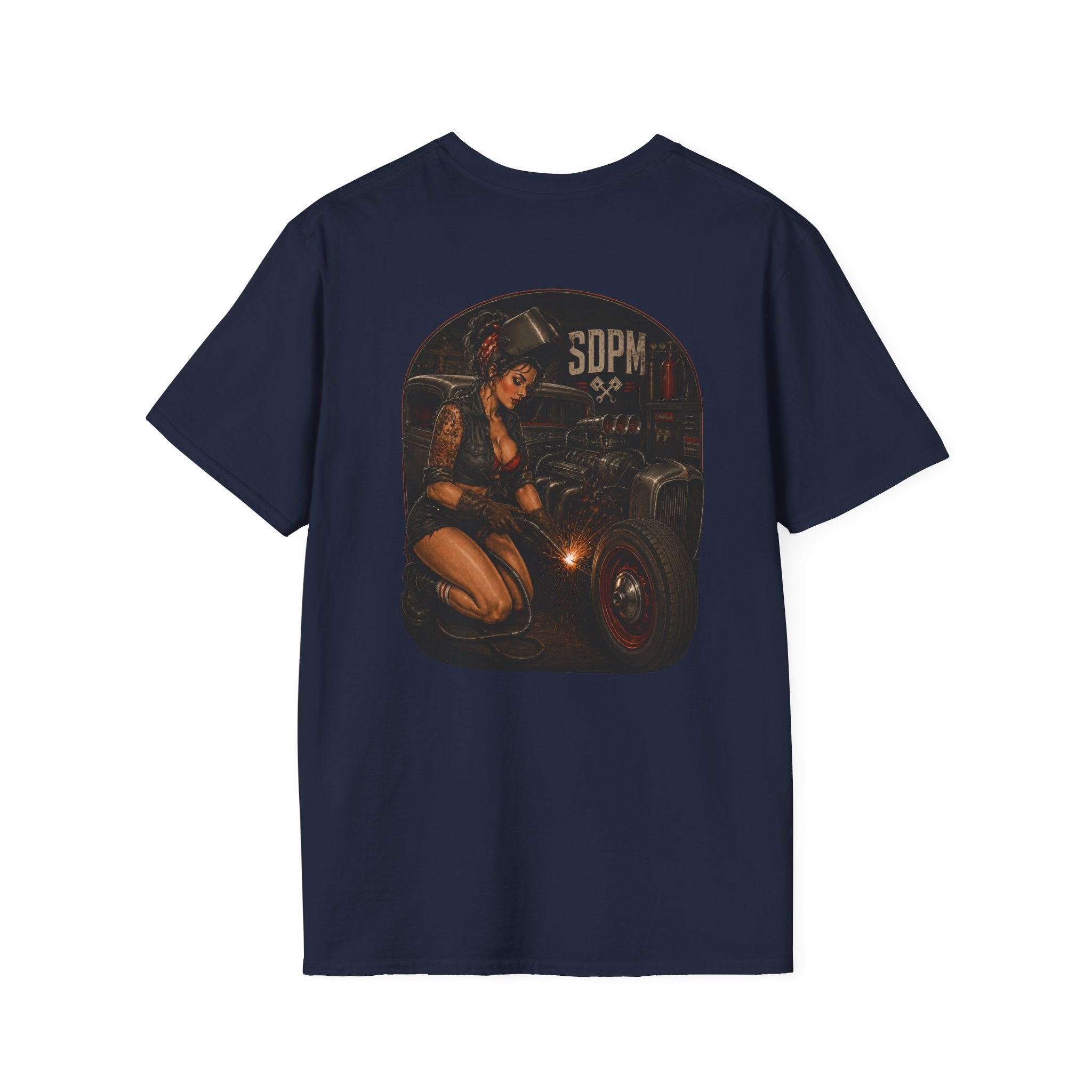 Pinup Welder Hot Rod T-Shirt