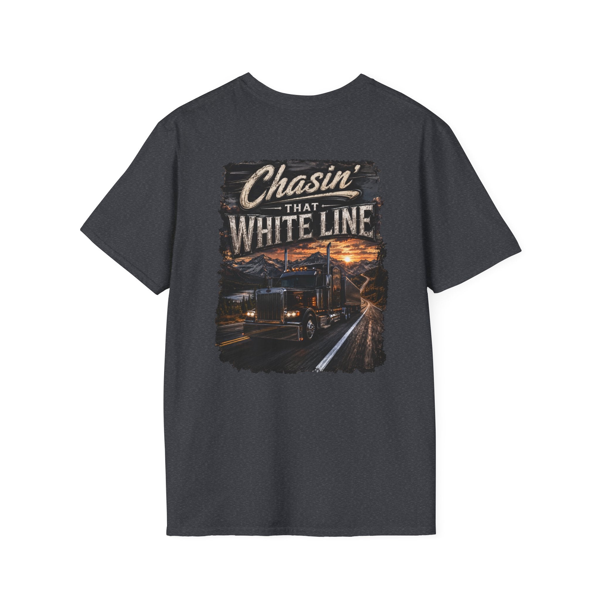 Chasing That White Line Trucking T-Shirt