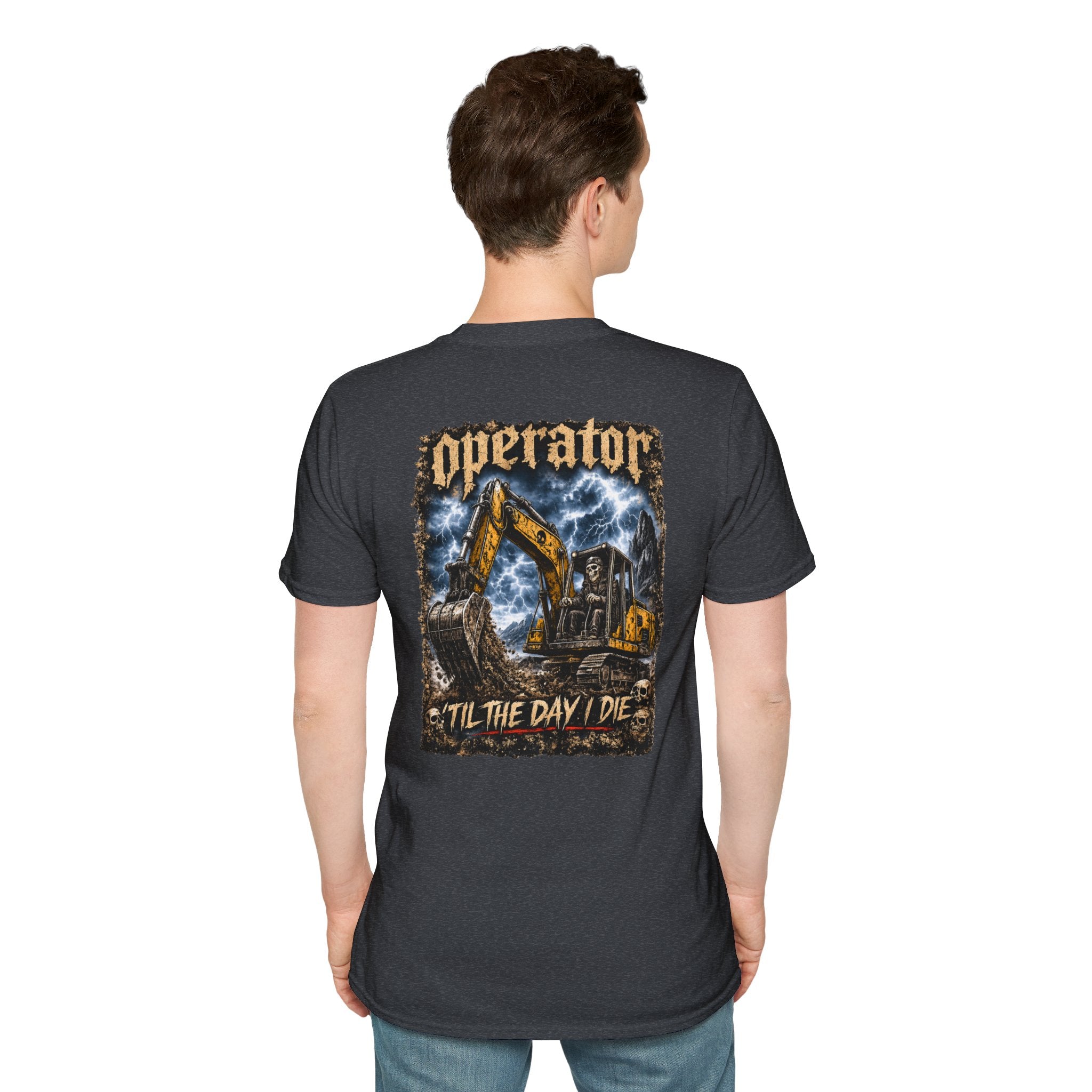 Operator Til The Day I Die Skull Excavator TShirt