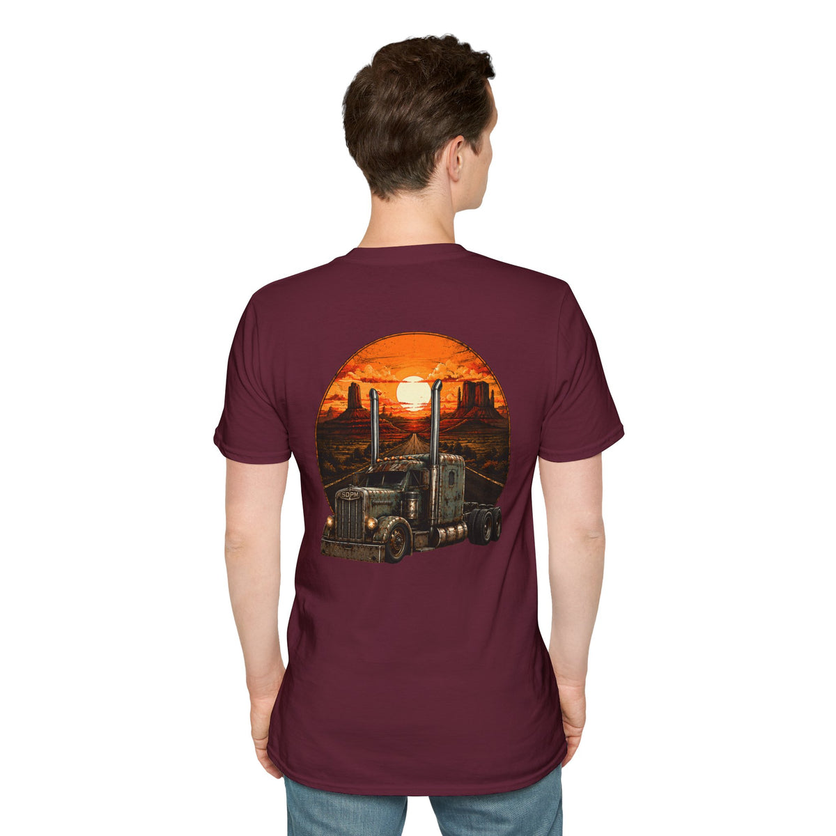 Rat Rod Style Semi Sunset T-Shirt