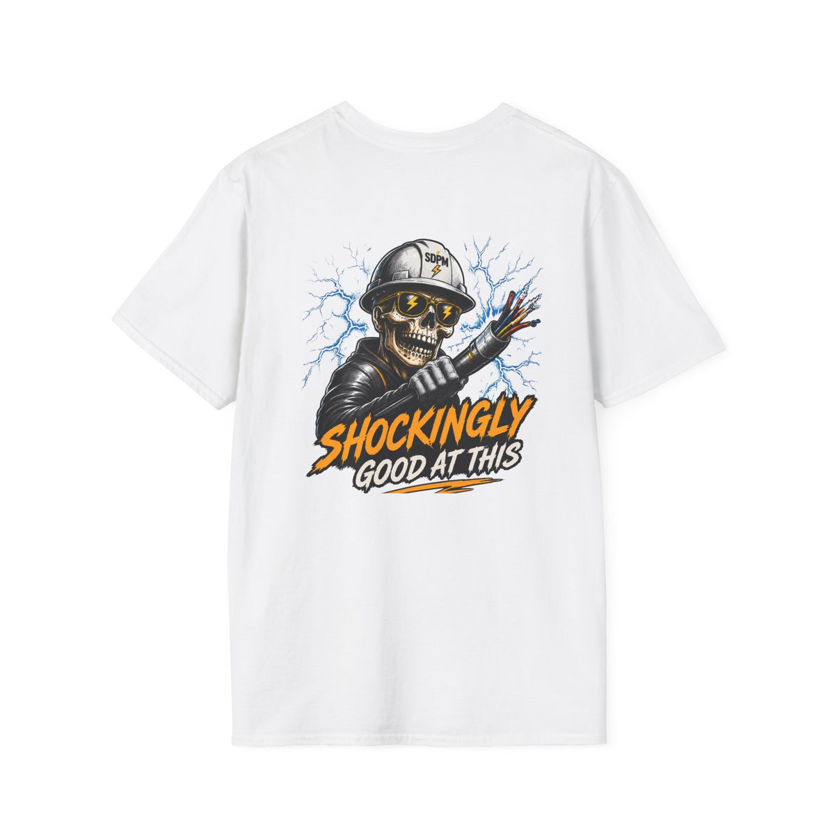Shockingly Good At This Electrician Funny Skeleton T-Shirt