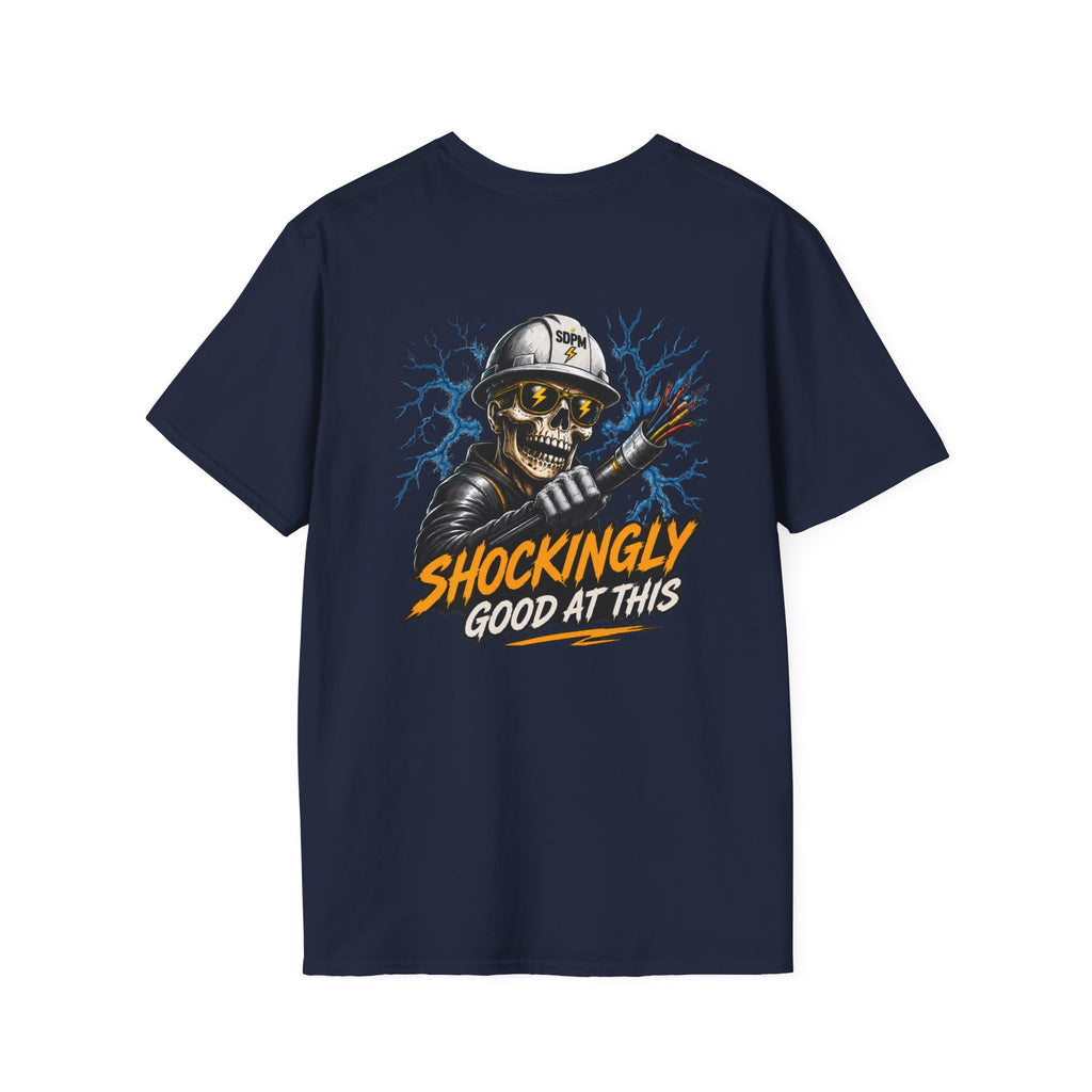 Shockingly Good At This Electrician Funny Skeleton T-Shirt