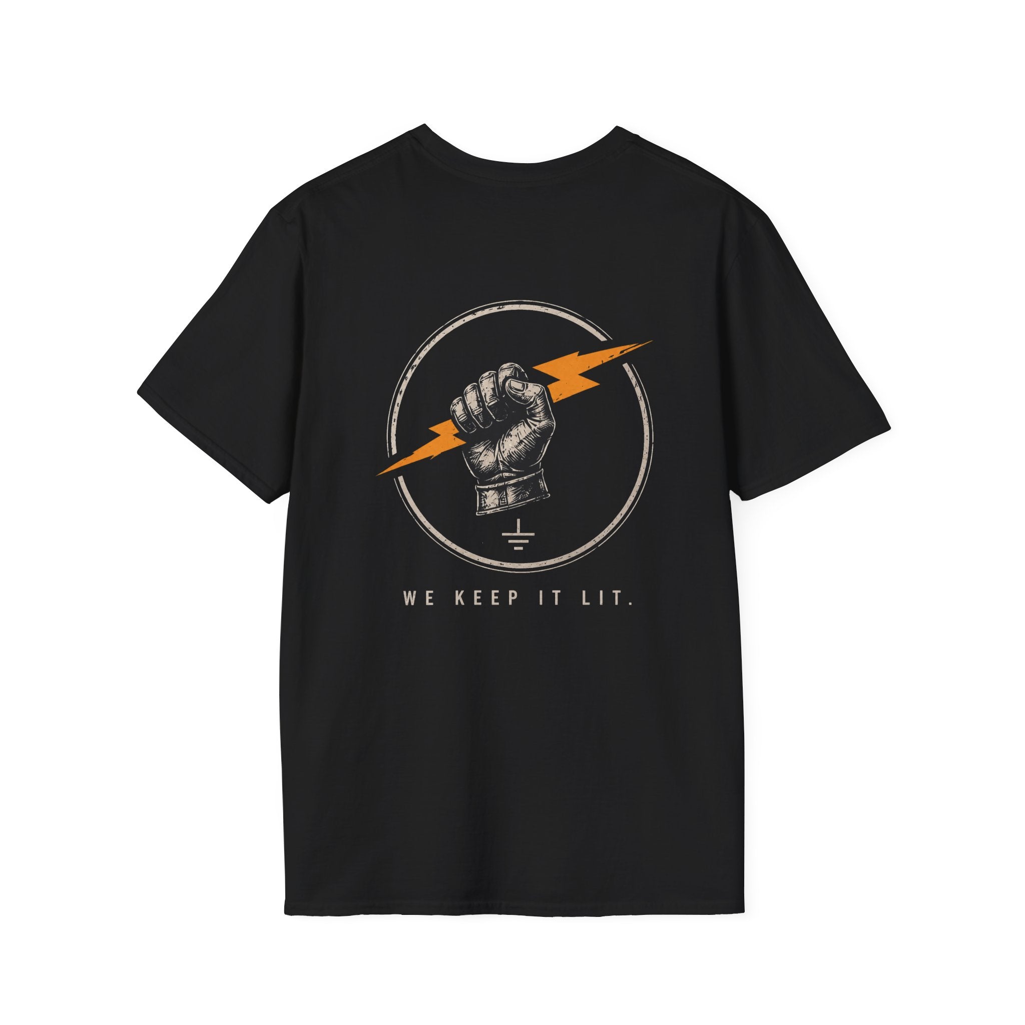 Electrician Holding Energy Bolt T-Shirt