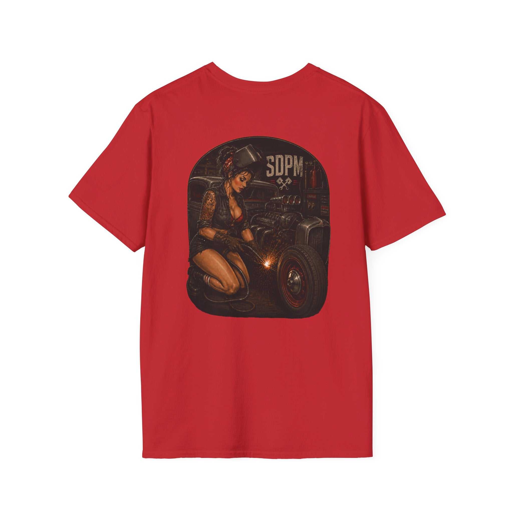 Pinup Welder Hot Rod T-Shirt