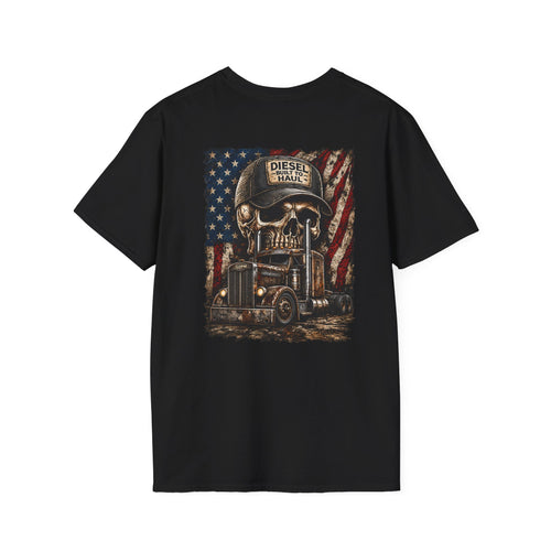 American Old School Semi with Skull T-Shirt