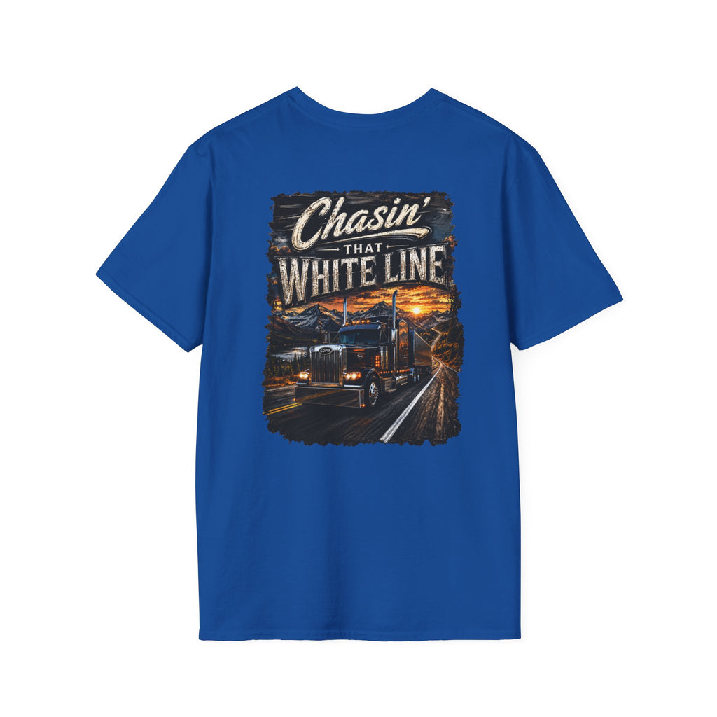 Chasing That White Line Trucking T-Shirt