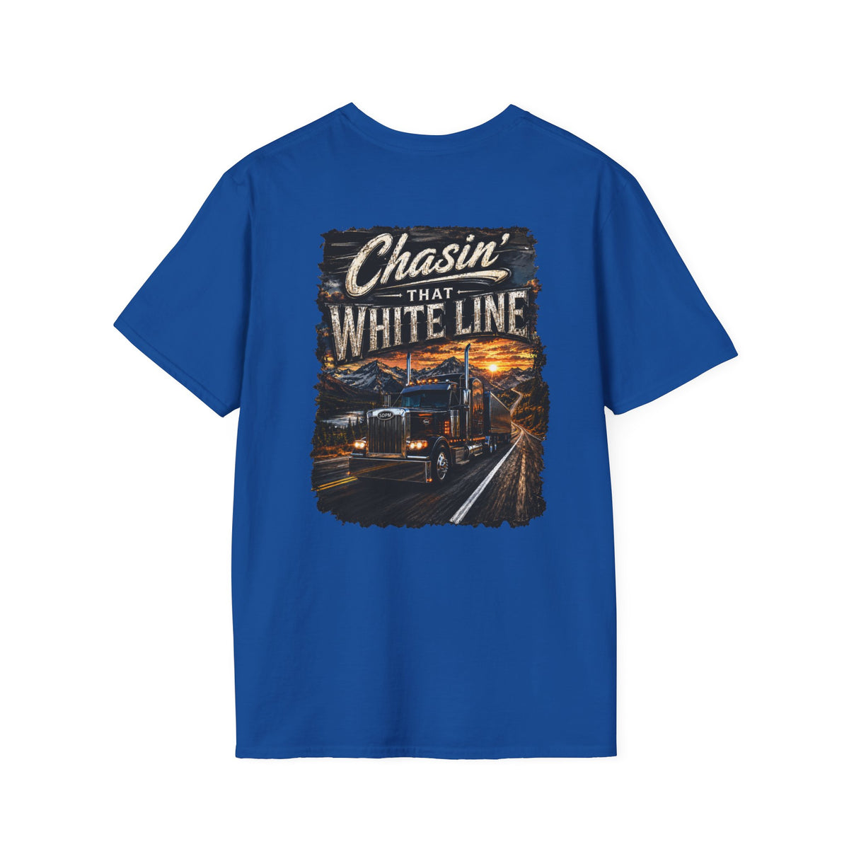 Chasing That White Line Trucking T-Shirt