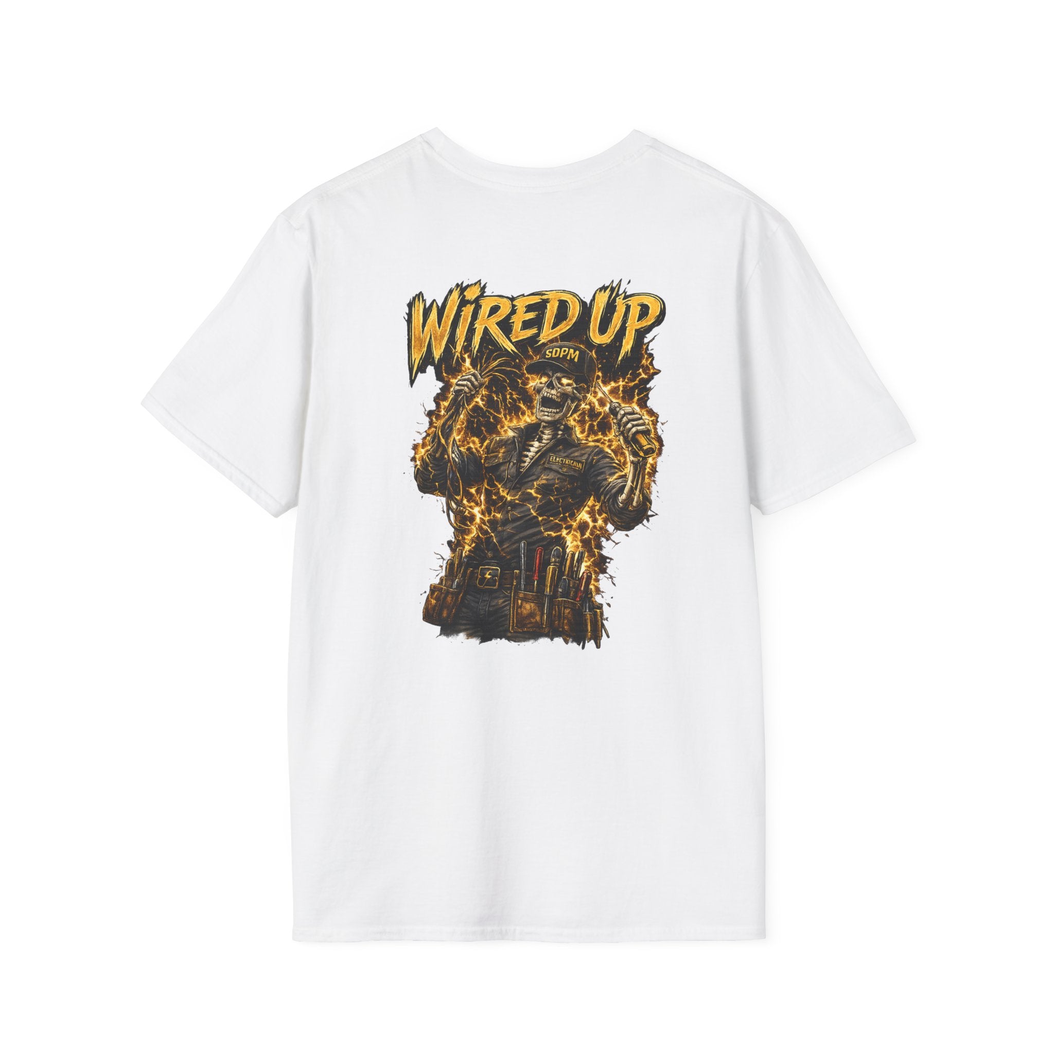 Electrician Wired Up Skeleton T-Shirt