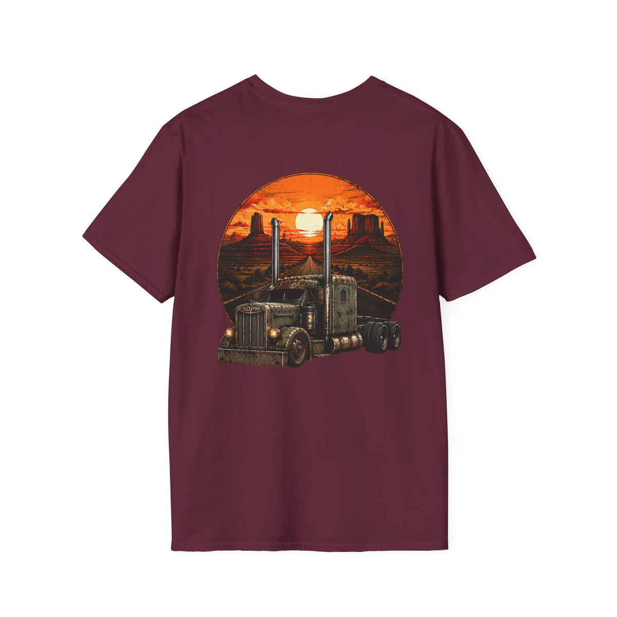 Rat Rod Style Semi Sunset T-Shirt