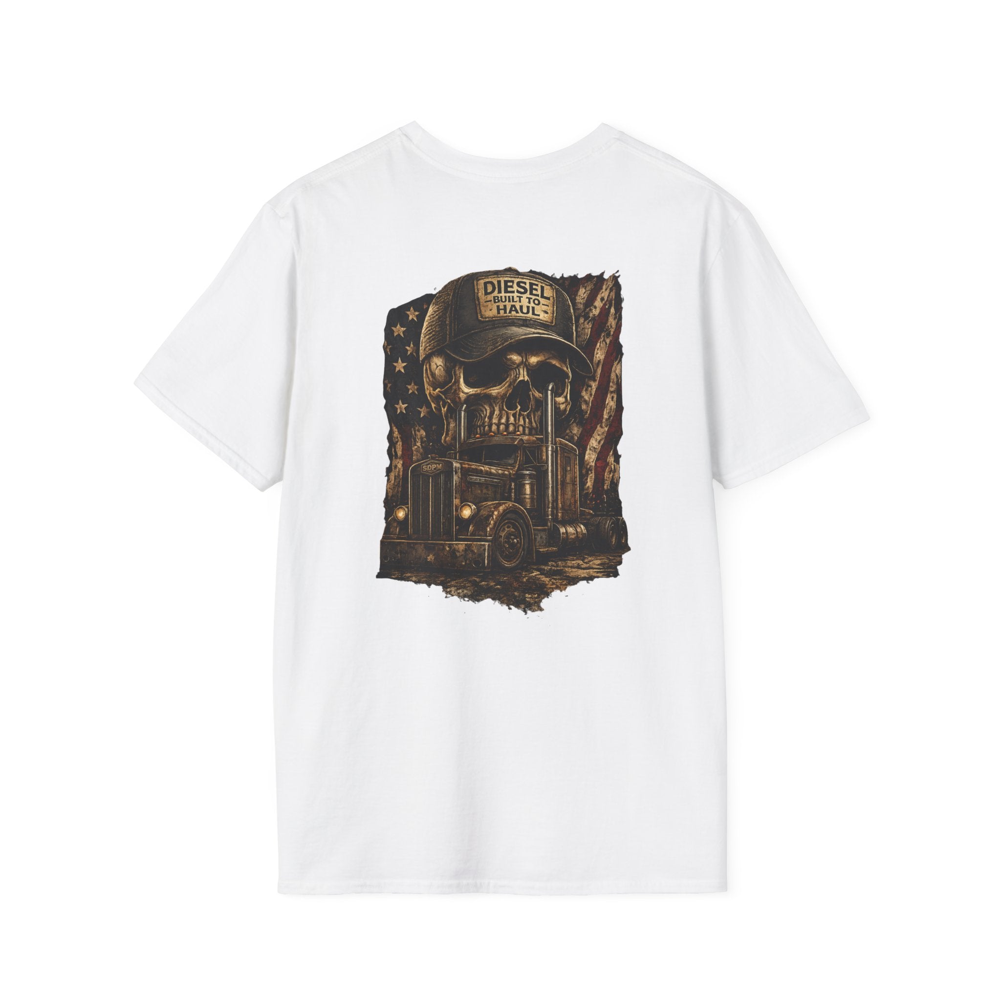 American Old School Semi with Skull T-Shirt