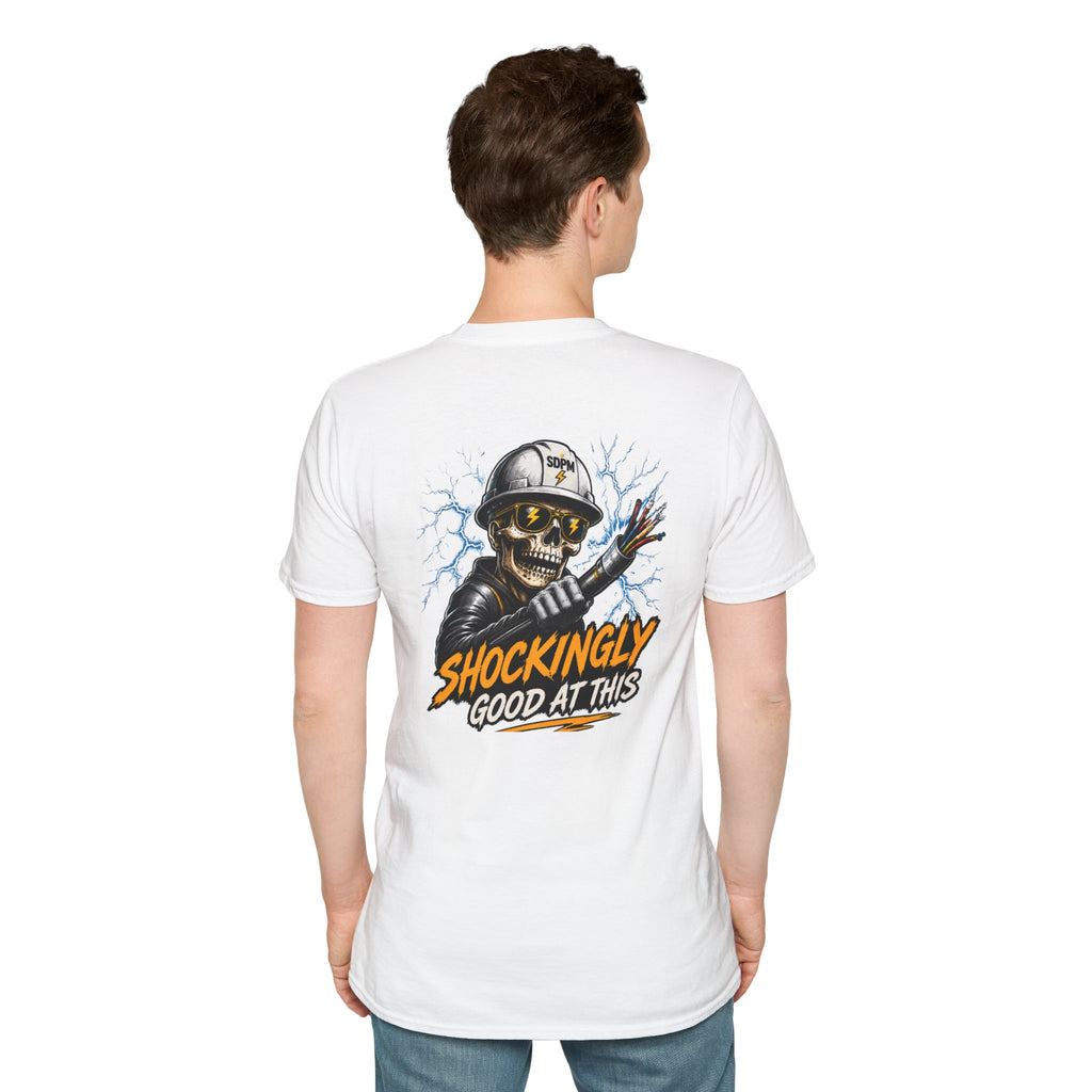 Shockingly Good At This Electrician Funny Skeleton T-Shirt