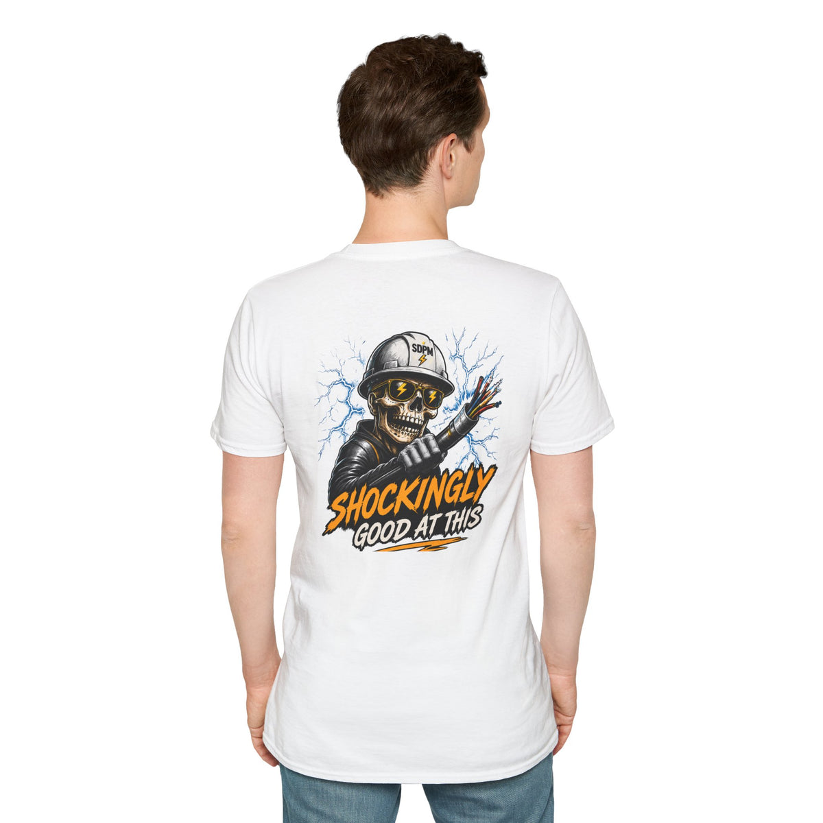 Shockingly Good At This Electrician Funny Skeleton T-Shirt