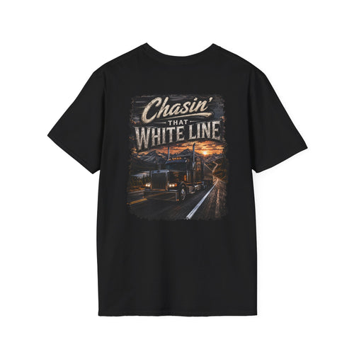 Chasing That White Line Trucking T-Shirt