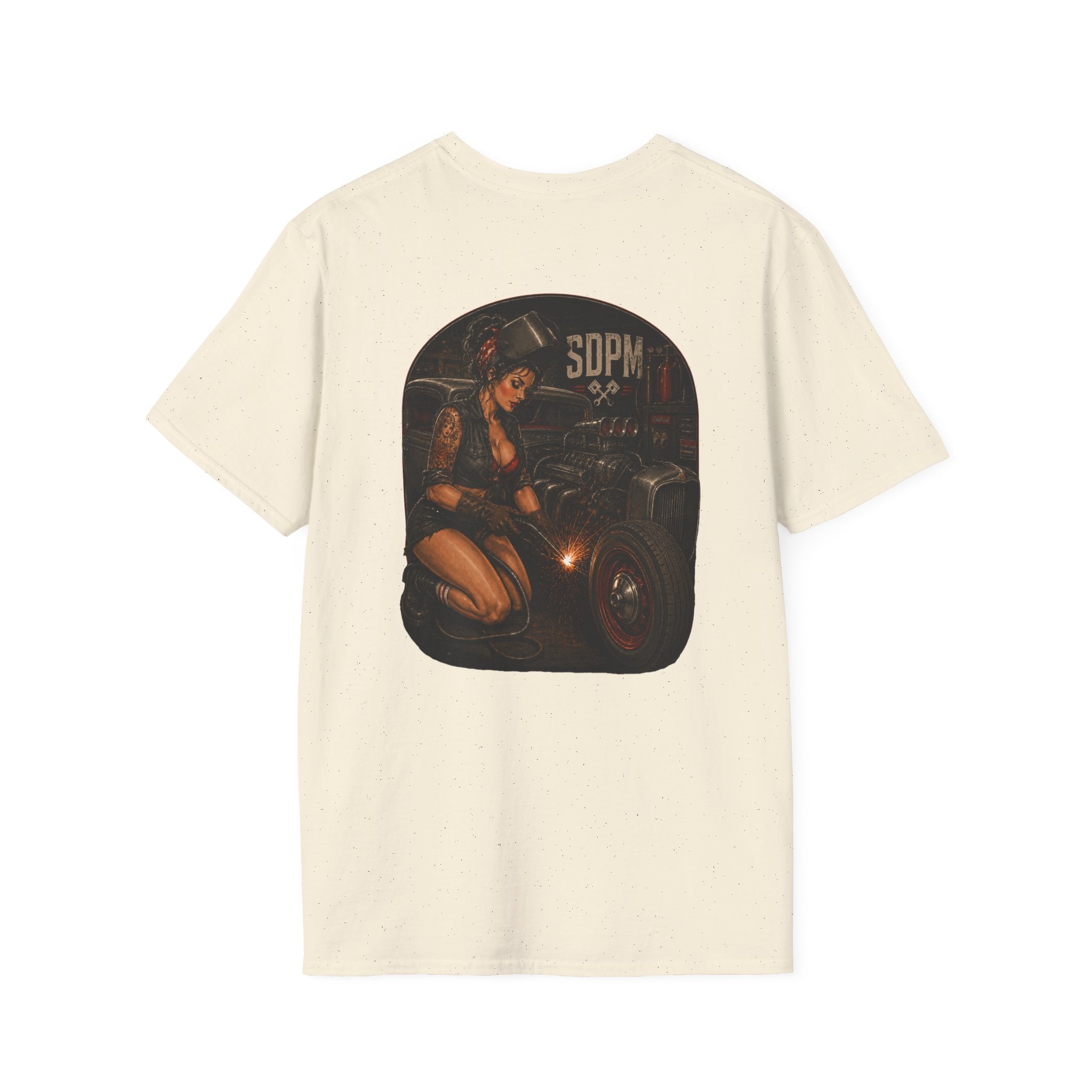 Pinup Welder Hot Rod T-Shirt