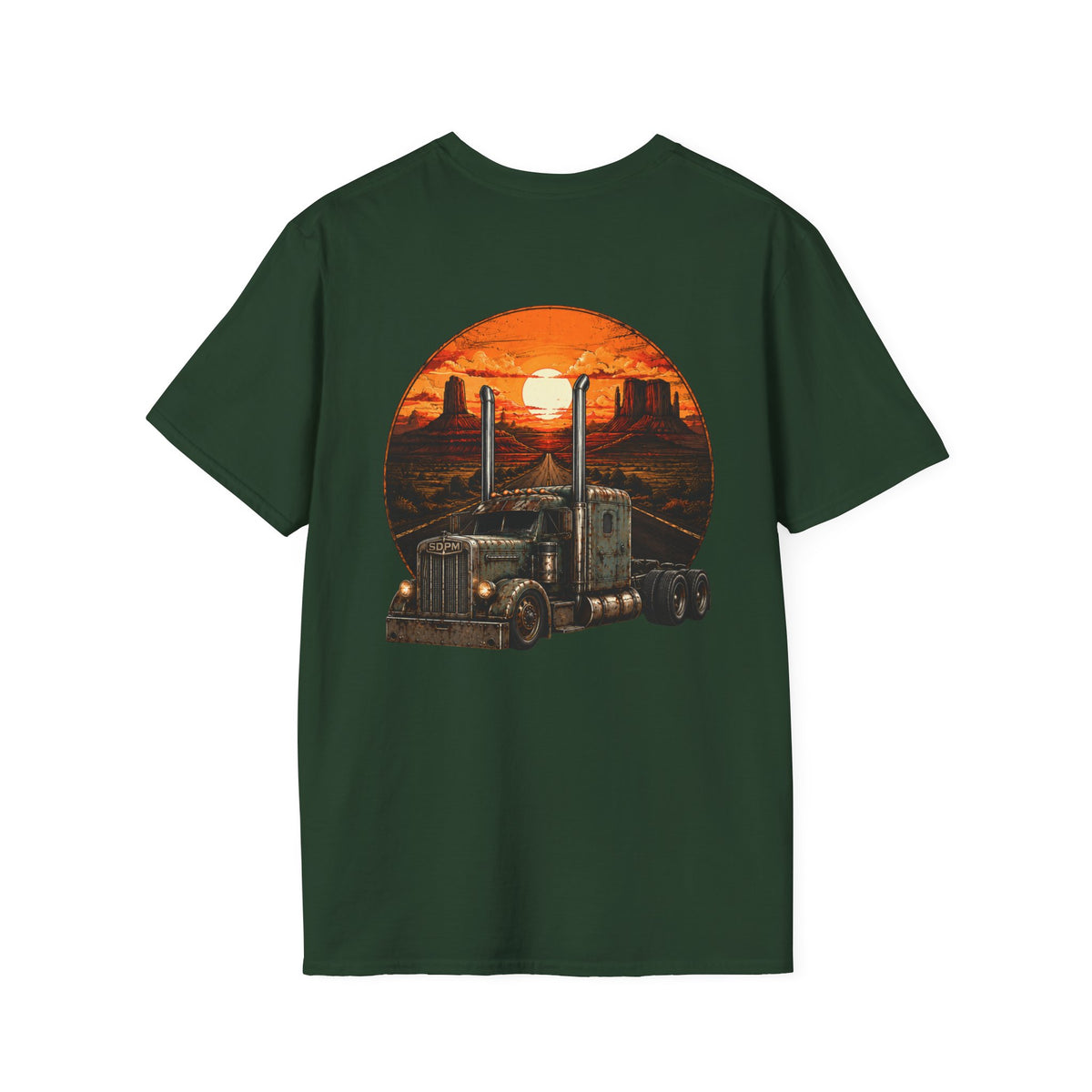 Rat Rod Style Semi Sunset T-Shirt