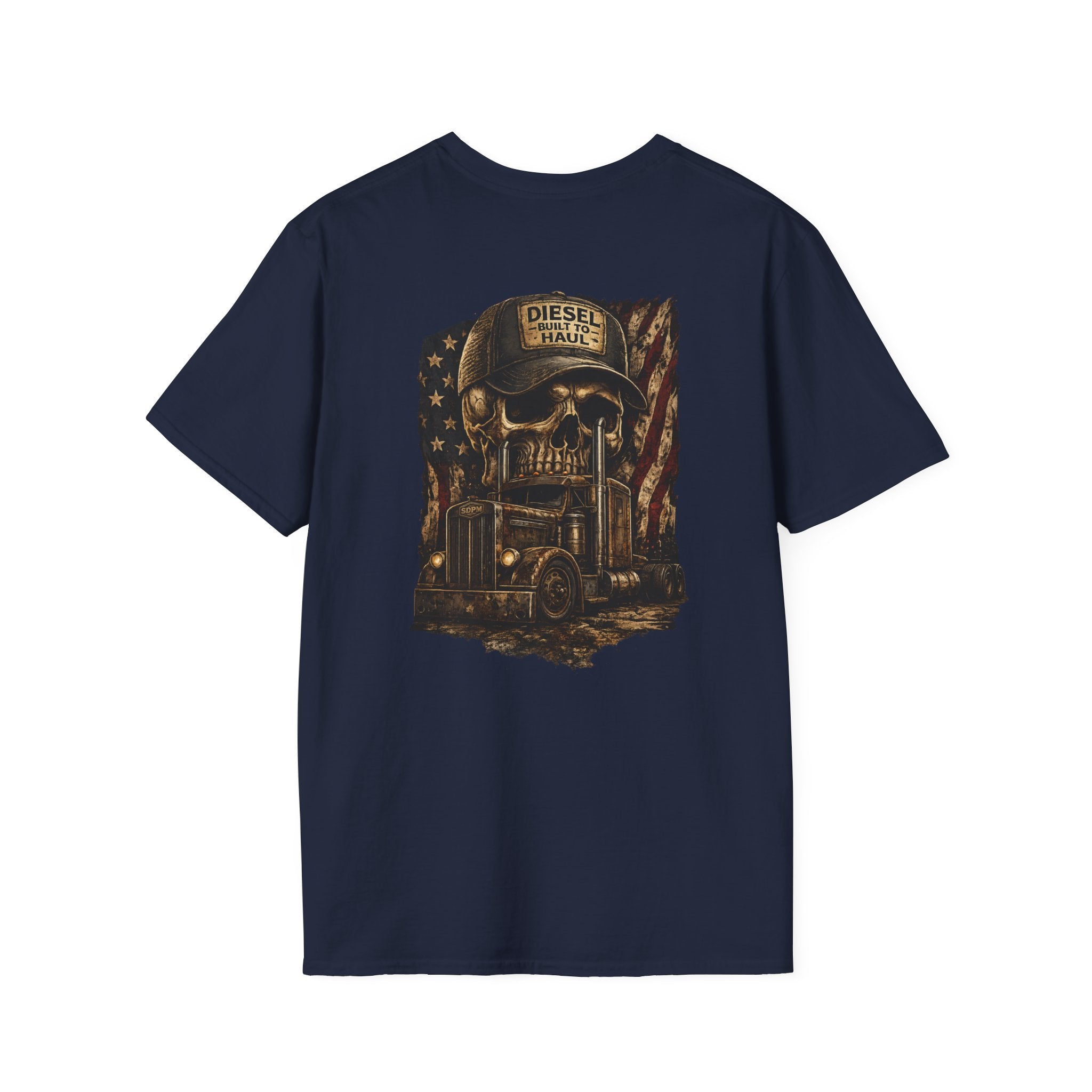 American Old School Semi with Skull T-Shirt