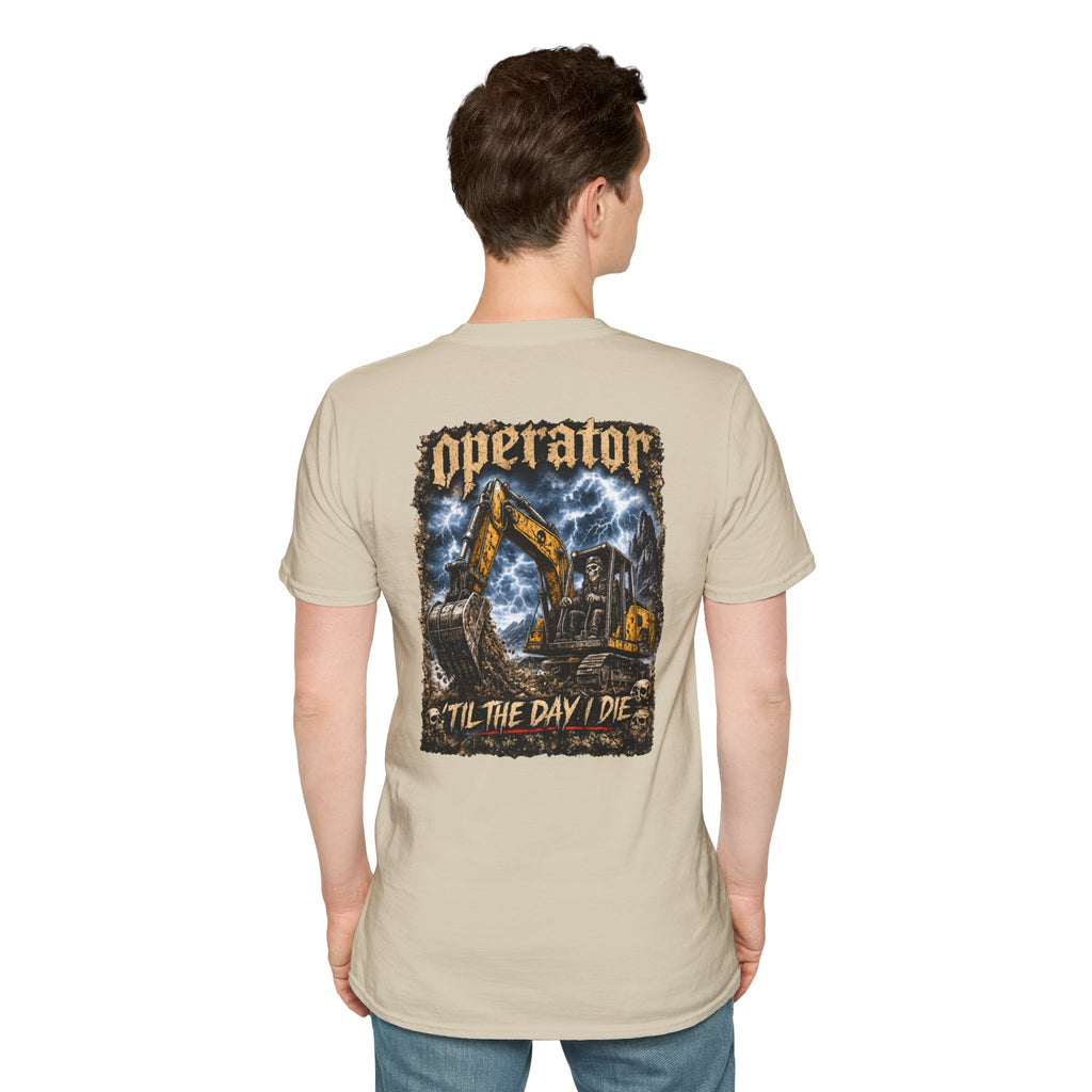 Operator Til The Day I Die Skull Excavator TShirt